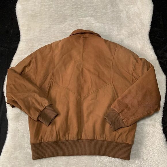 VTG Wilson’s Adventure Bound Thinsulate‎ Leather Brown Full Zip Large Jacket Y2K - Picture 2 of 10